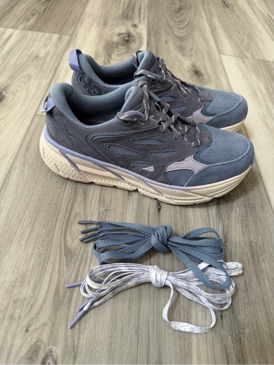 Hoka Shoes - HOKA x FP Movement Clifton L Suede Sneakers OCN Blue Purple W 8.5 EU 40⅔